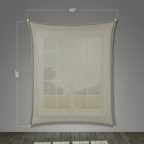 (40" x 60") Gray Door Holographic Rear Projection Screen with Mounting Hardware for Projecting Halloween Videos