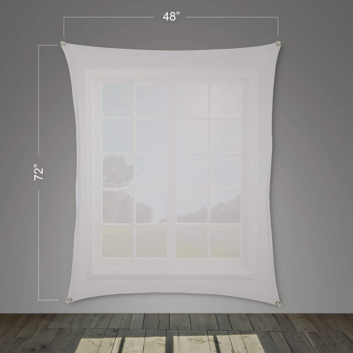 (48" x 72") White Holographic Rear Projection Screen with Mounting Hardware for Projecting Halloween Videos