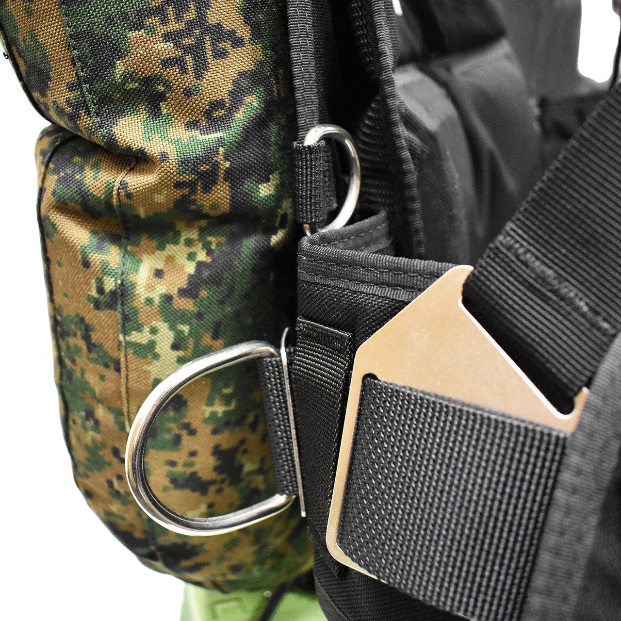 Palantic Donut Wing Single Tank Harness System, Green Camo
