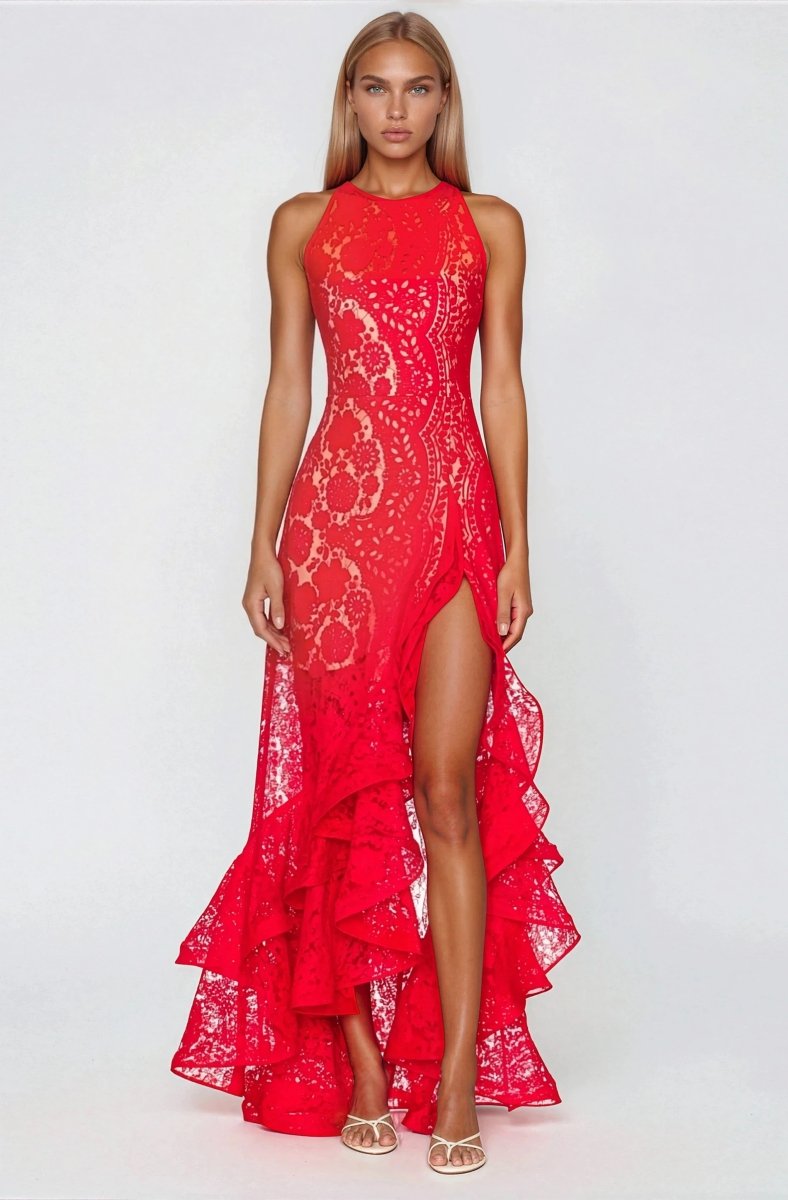 Sicilia Midi Dress – Red