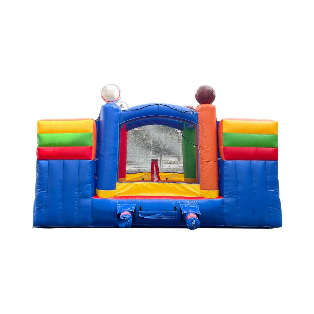 Castillo hinchable deportivo de 16 pies con toboganes de agua dobles (SAK17635)