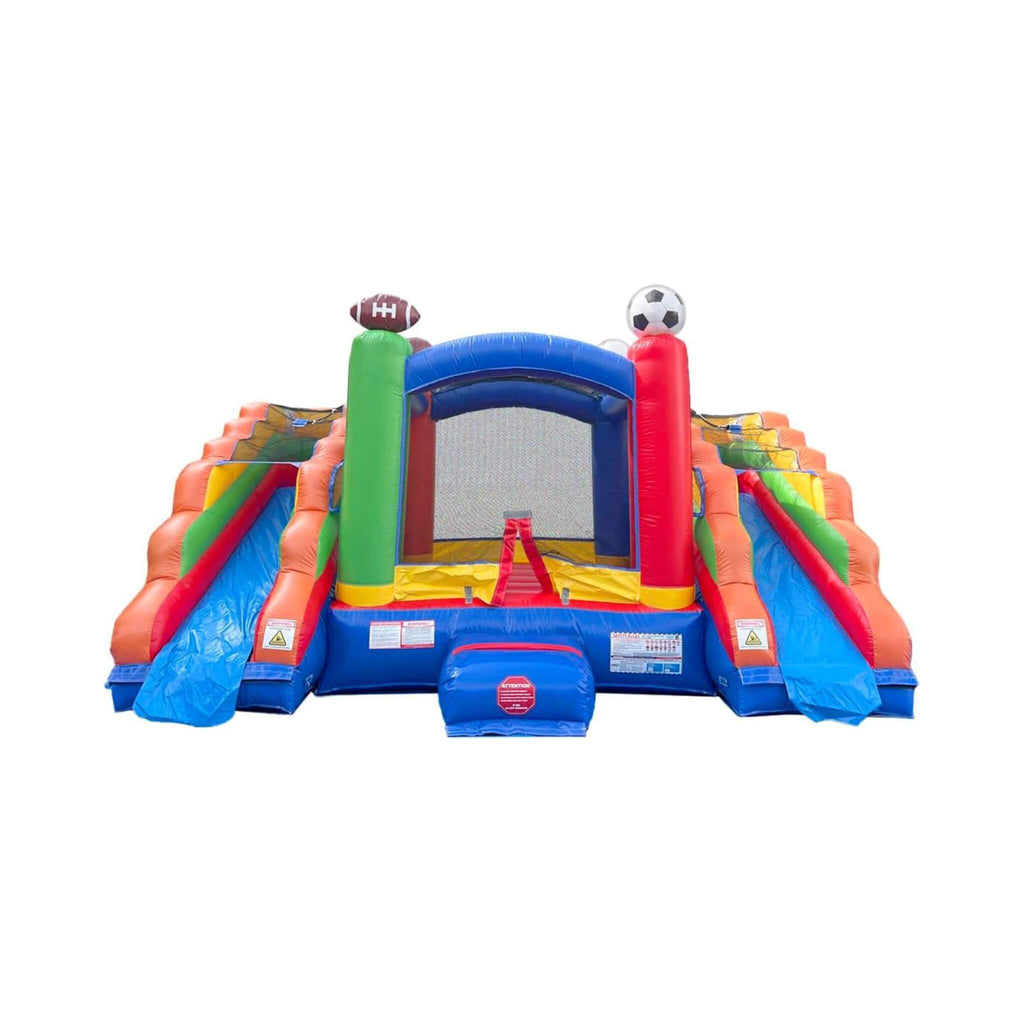 Castillo hinchable deportivo de 16 pies con toboganes de agua dobles (SAK17635)