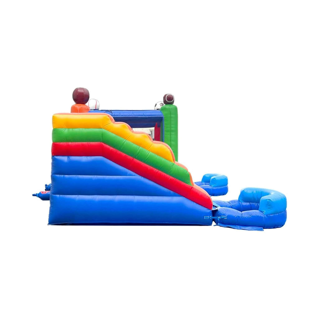 Castillo hinchable deportivo de 16 pies con toboganes de agua dobles (SAK17635)