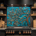 Bronze Harmony – Tempered Glass Backsplash for Kitchen – Copper Look Glass Backsplash