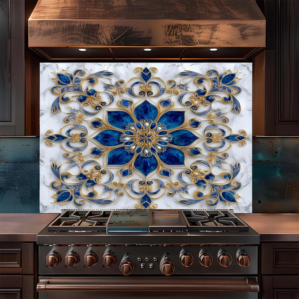 Salpicadero de cocina personalizado – Salpicadero de cristal templado Royal Sapphire para cocina