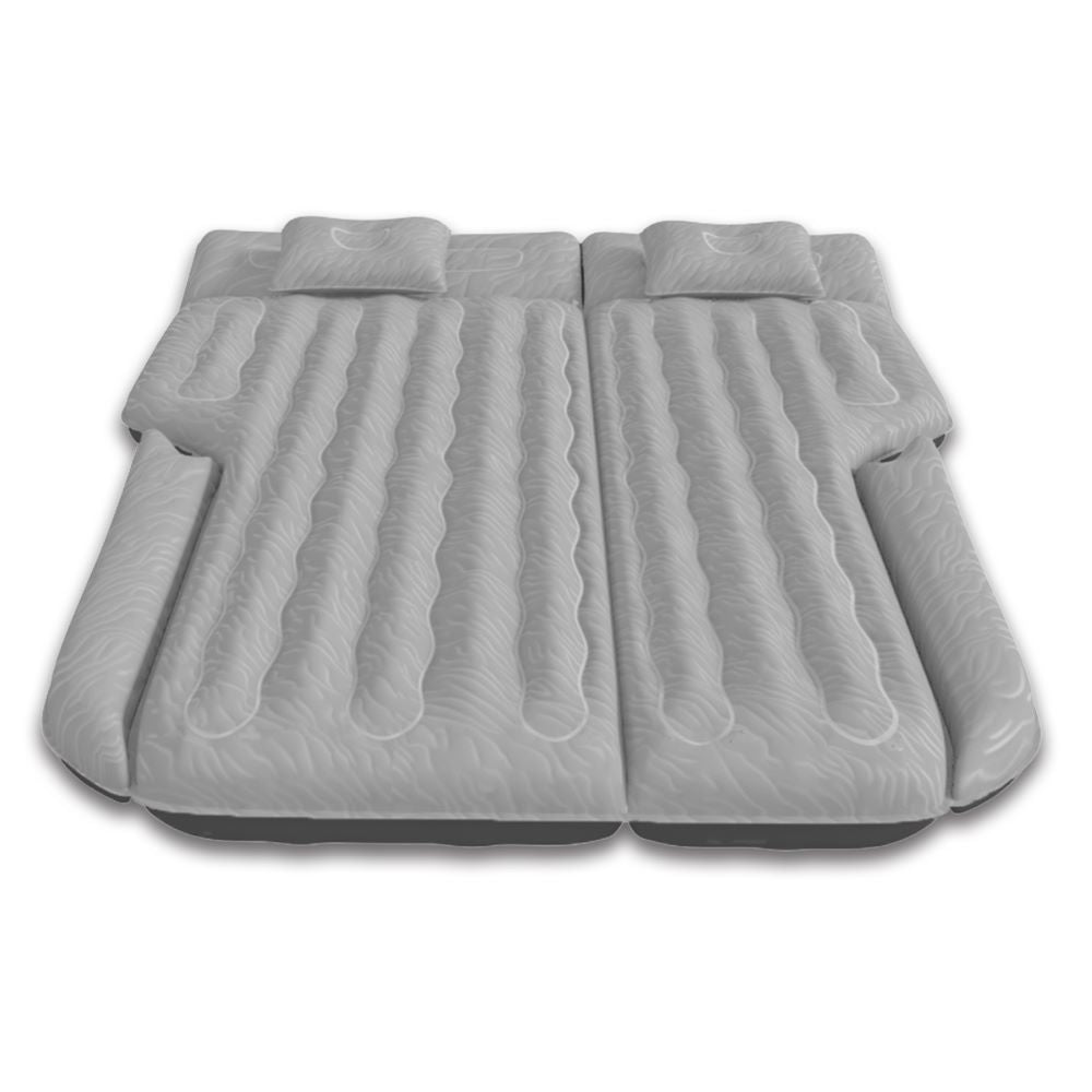Colchón de aire universal DikaSun para SUV – Flocado mejorado, superficie Oxford extragruesa, con bomba eléctrica y cable de carga de 3 m (gris)
