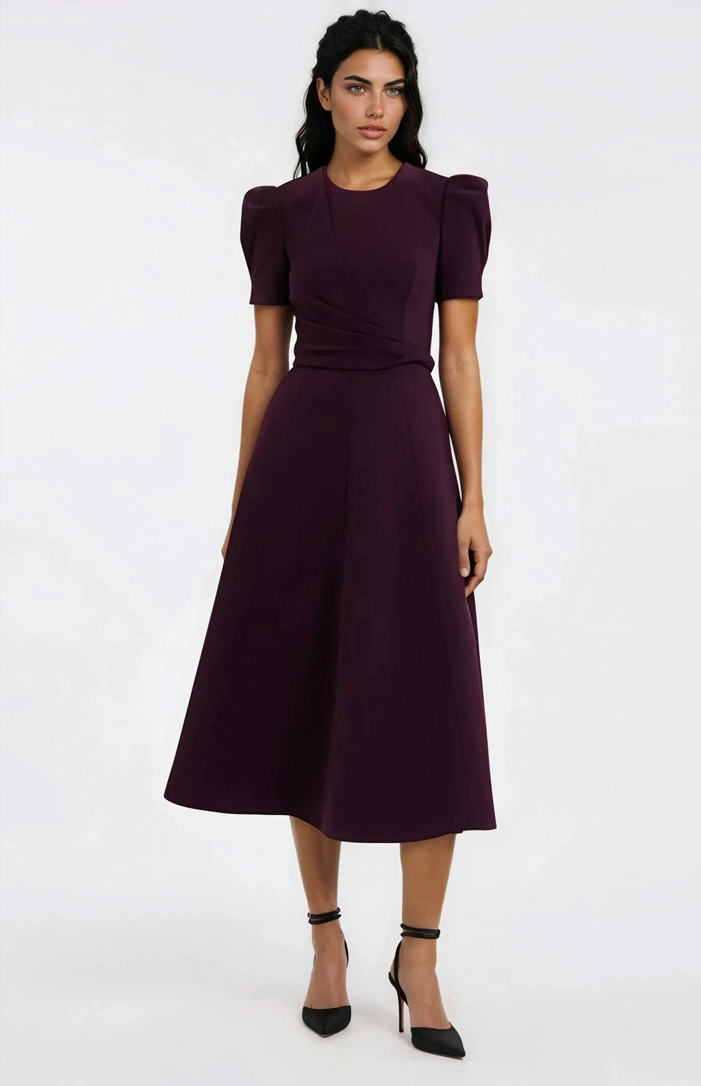 Syrah Midi Dress – Blackberry