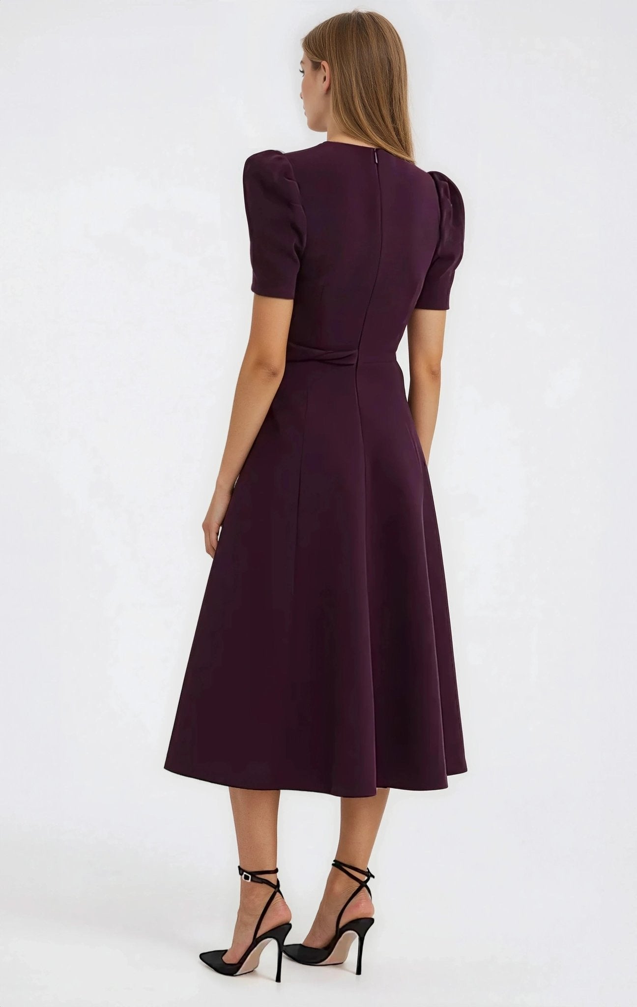 Syrah Midi Dress – Blackberry