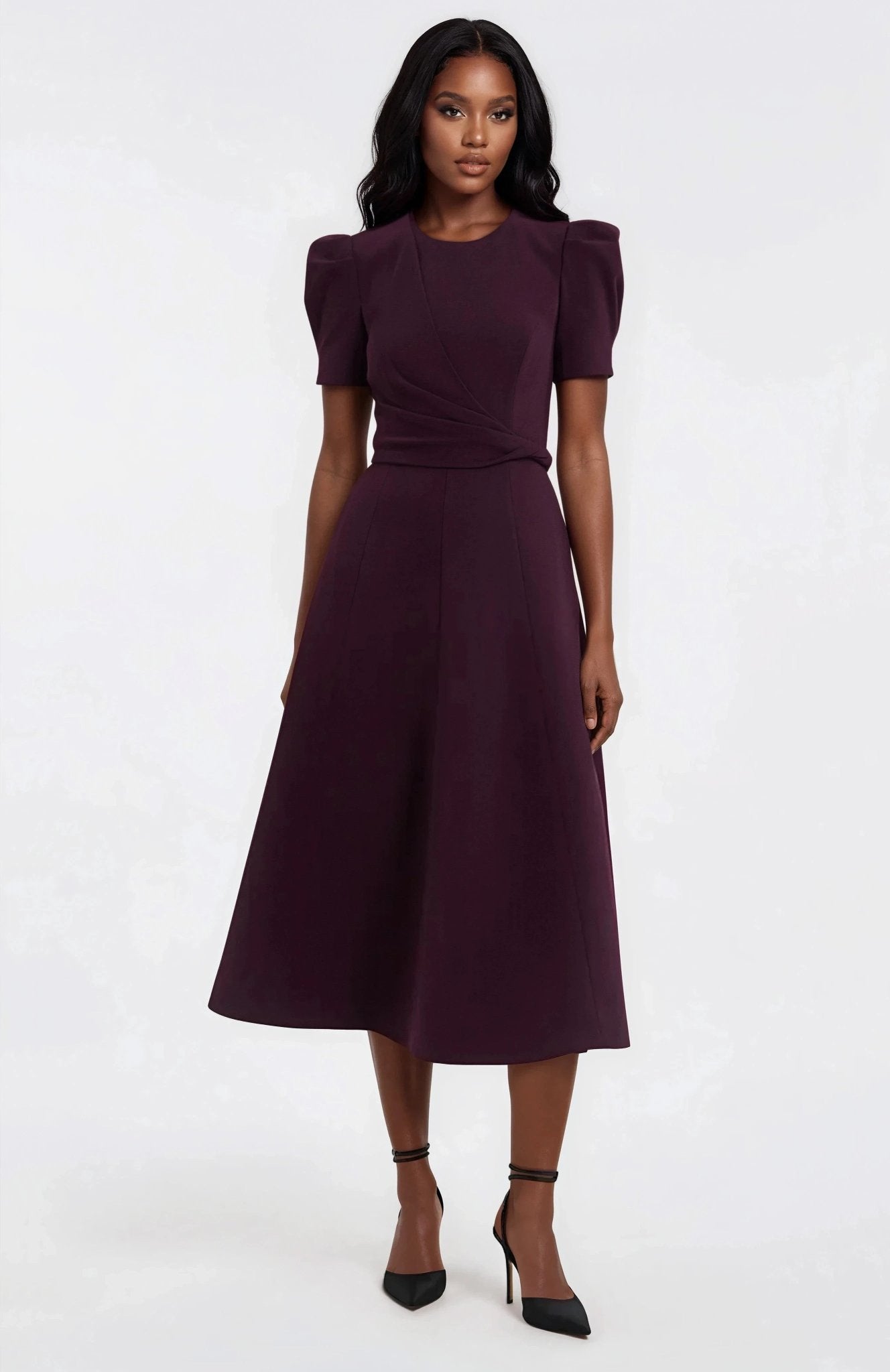 Syrah Midi Dress – Blackberry