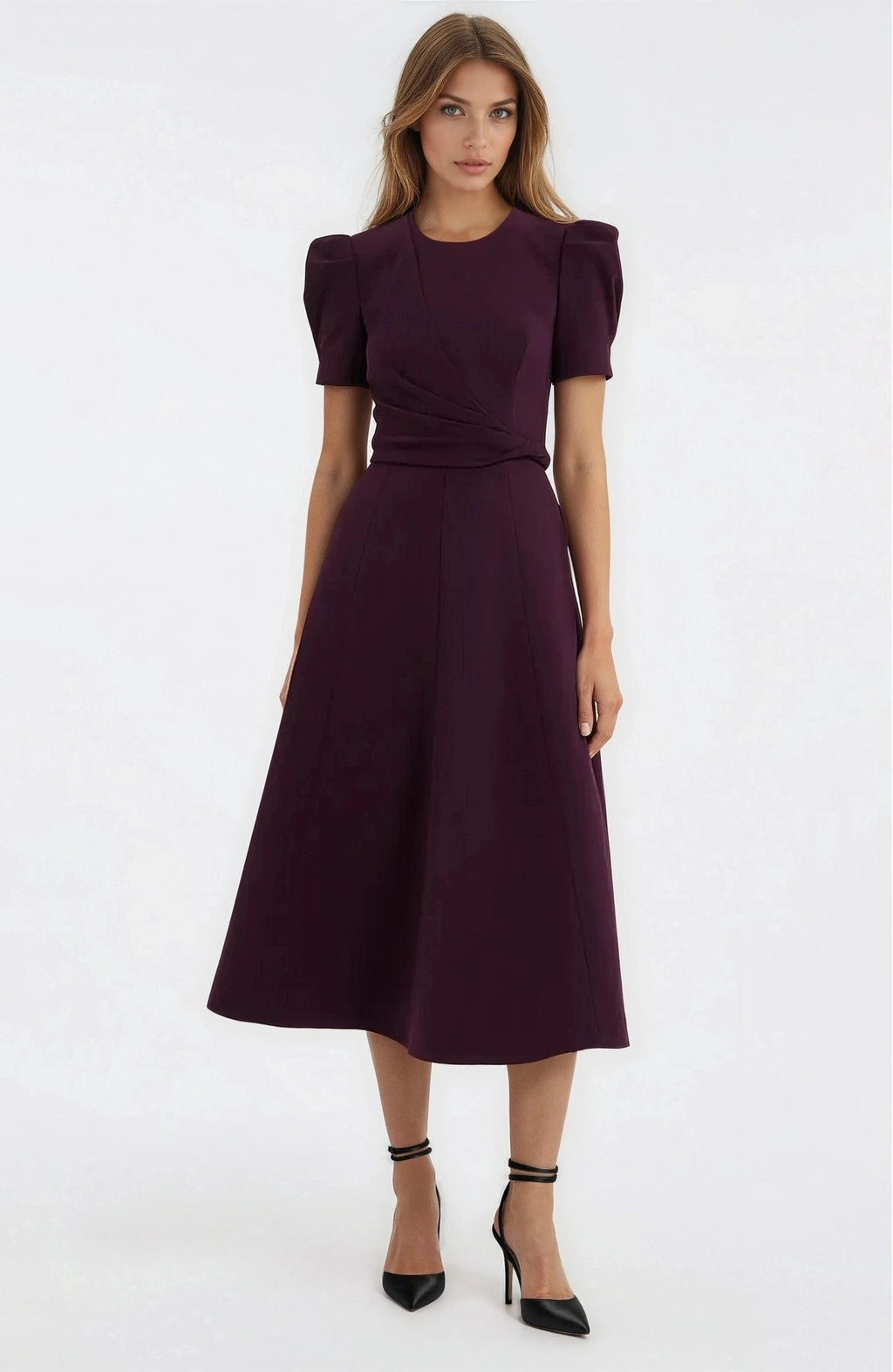Syrah Midi Dress – Blackberry