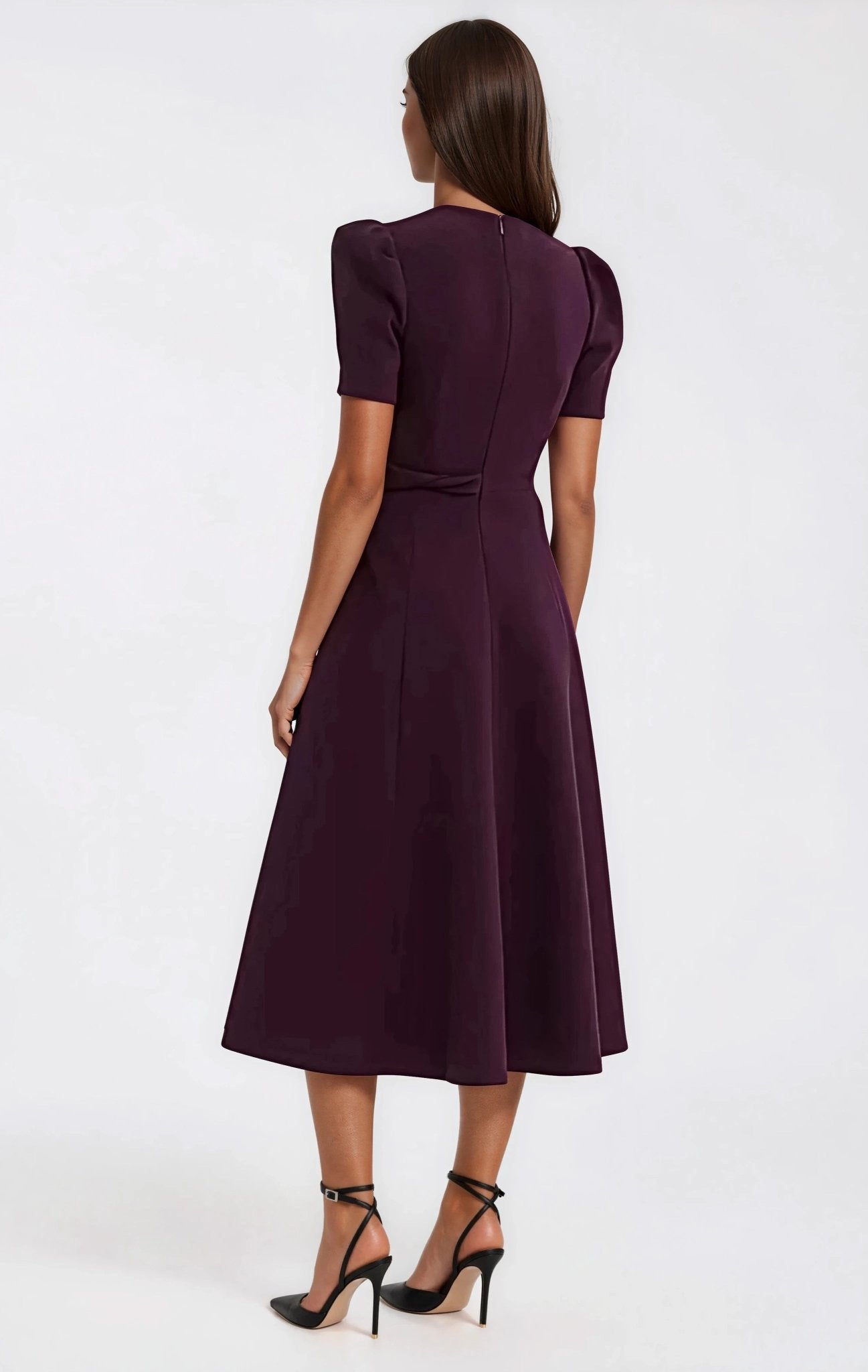 Syrah Midi Dress – Blackberry