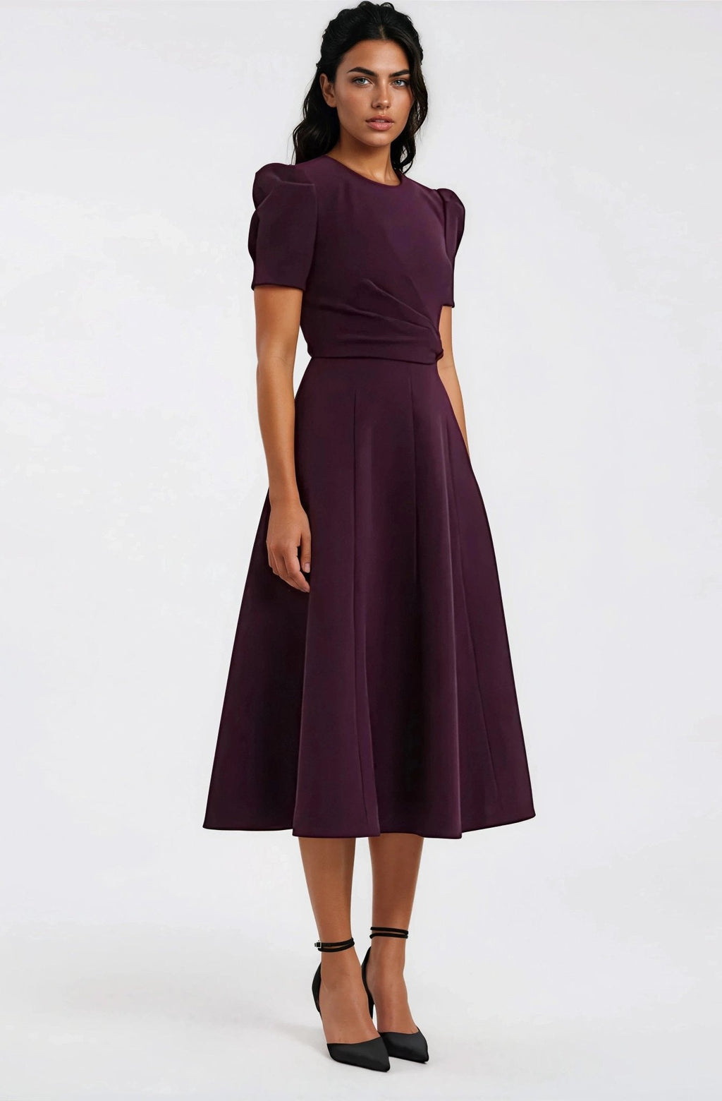 Syrah Midi Dress – Blackberry