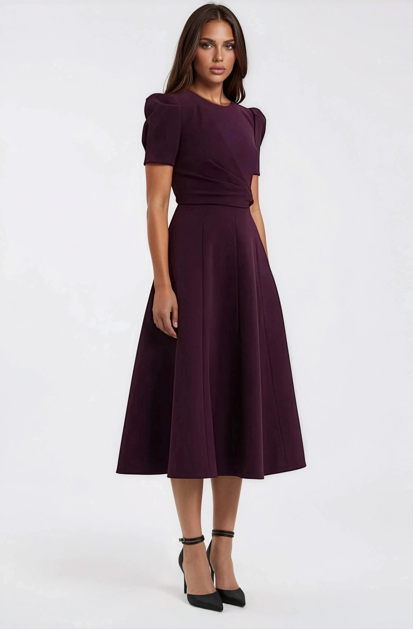 Syrah Midi Dress – Blackberry