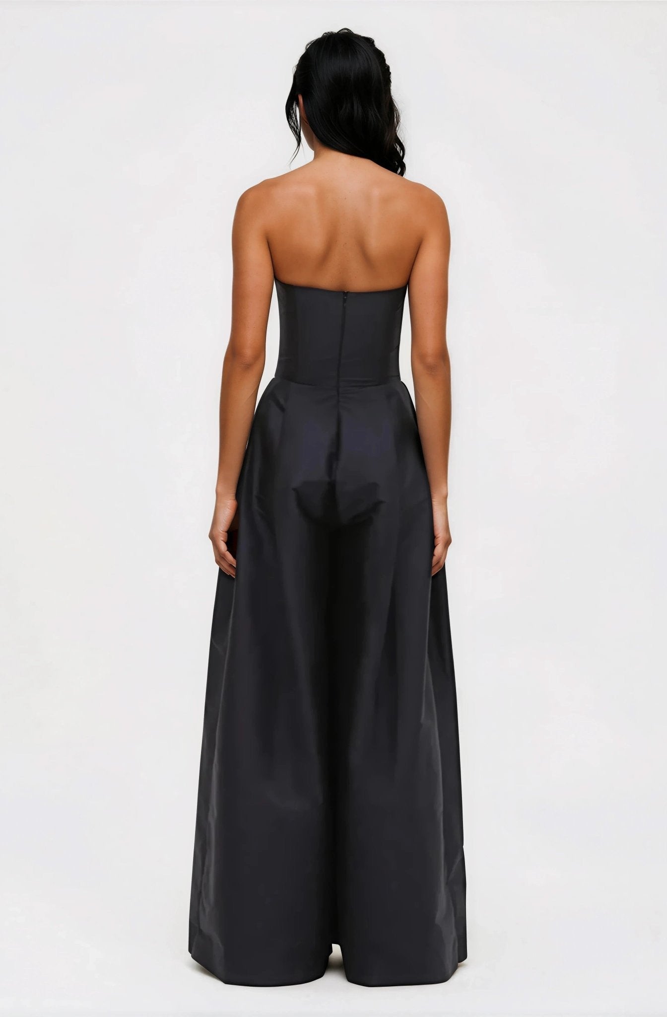 Taffeta Bloom Jumpsuit – Black