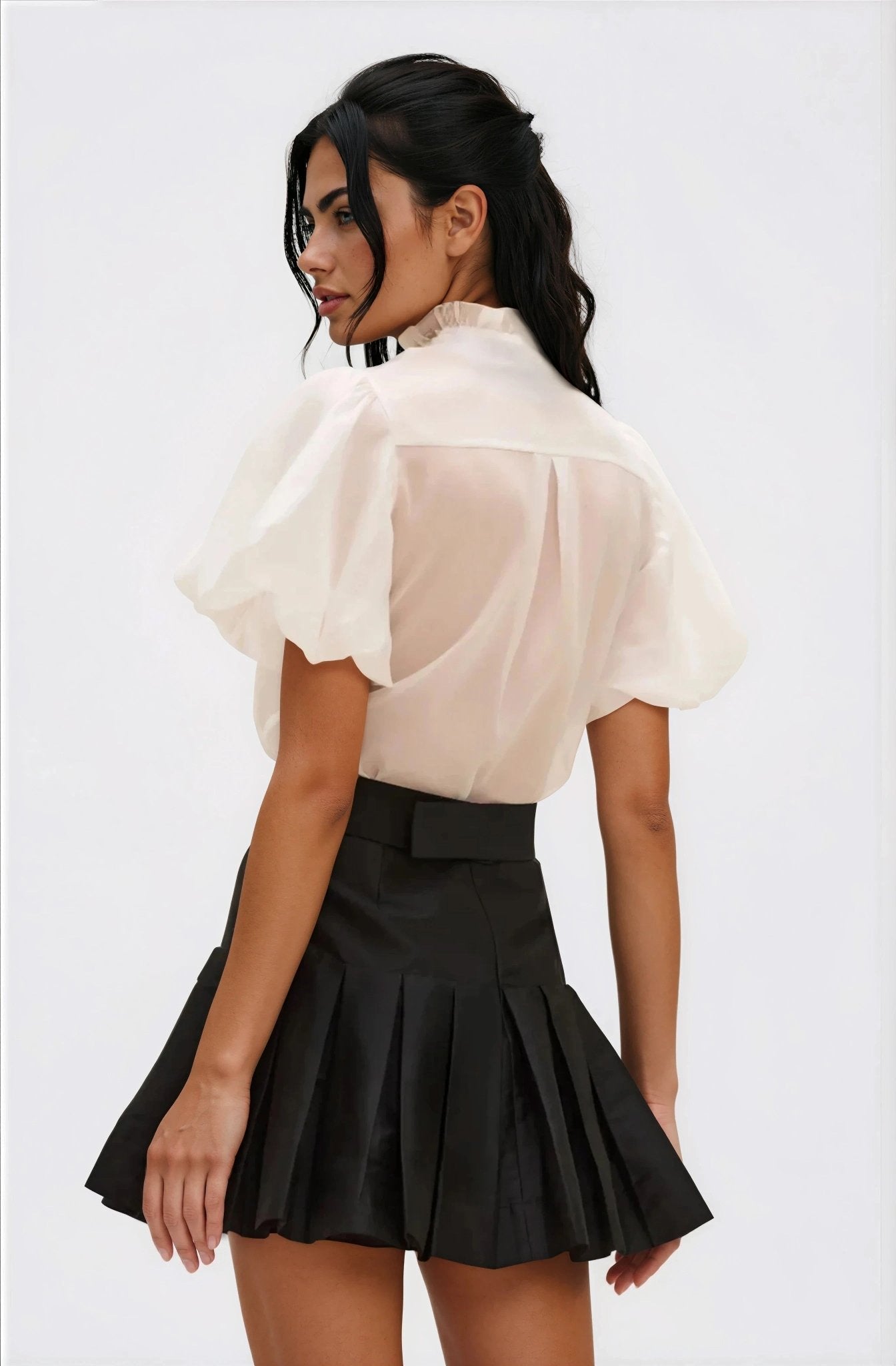 Camisa Taffeta Bloom – Blanco Crudo