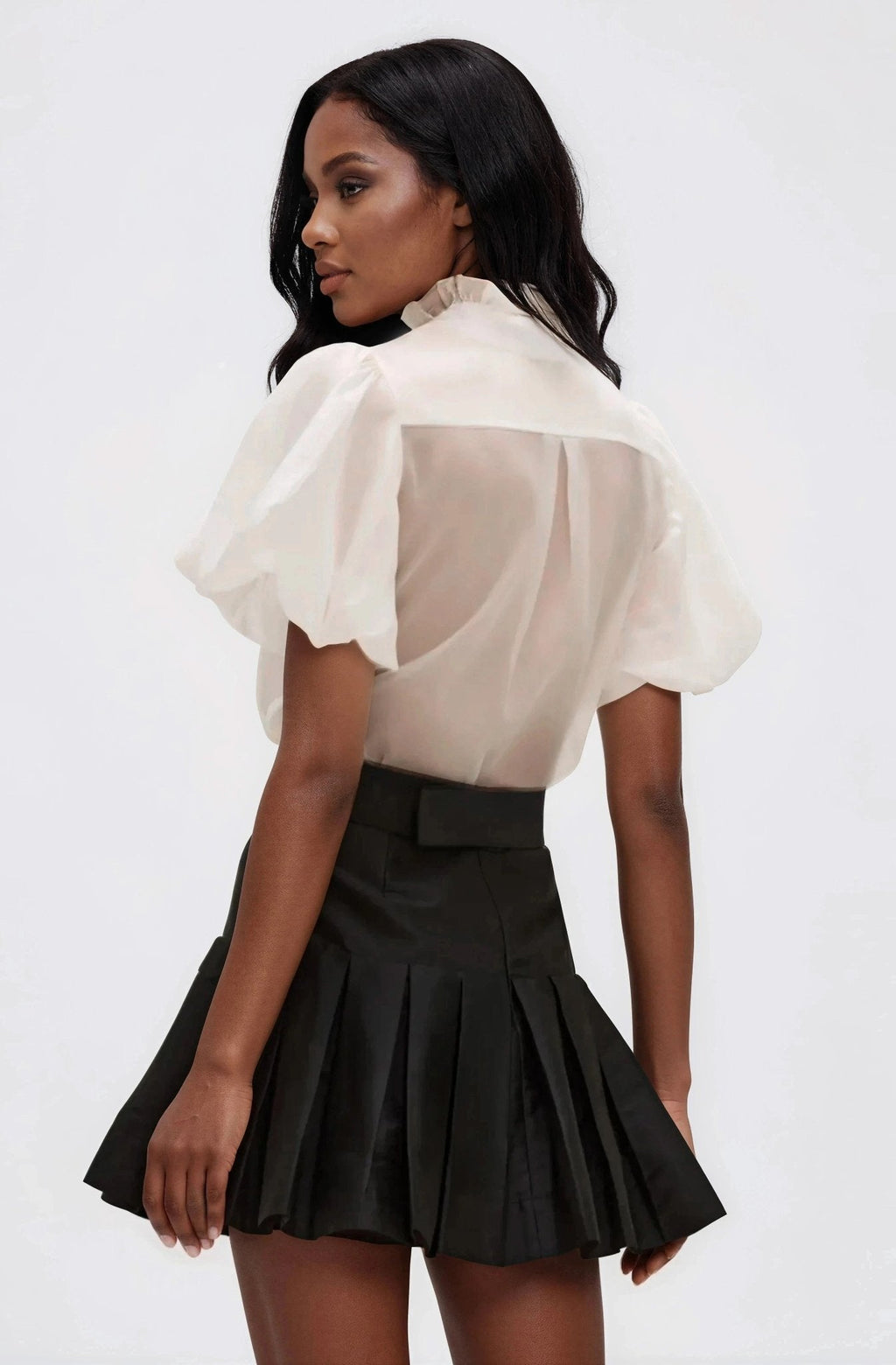 Camisa Taffeta Bloom – Blanco Crudo