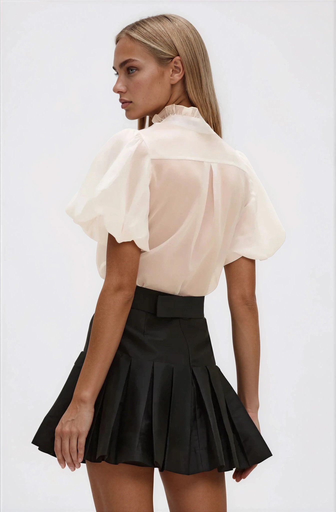Camisa Taffeta Bloom – Blanco Crudo