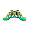Castillo hinchable combo tropical de 16 pies con toboganes acuáticos dobles (SAK92508)