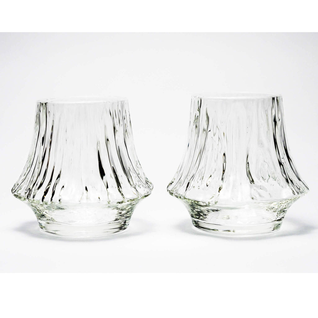 Vaso de whisky de cristal japonés Yama