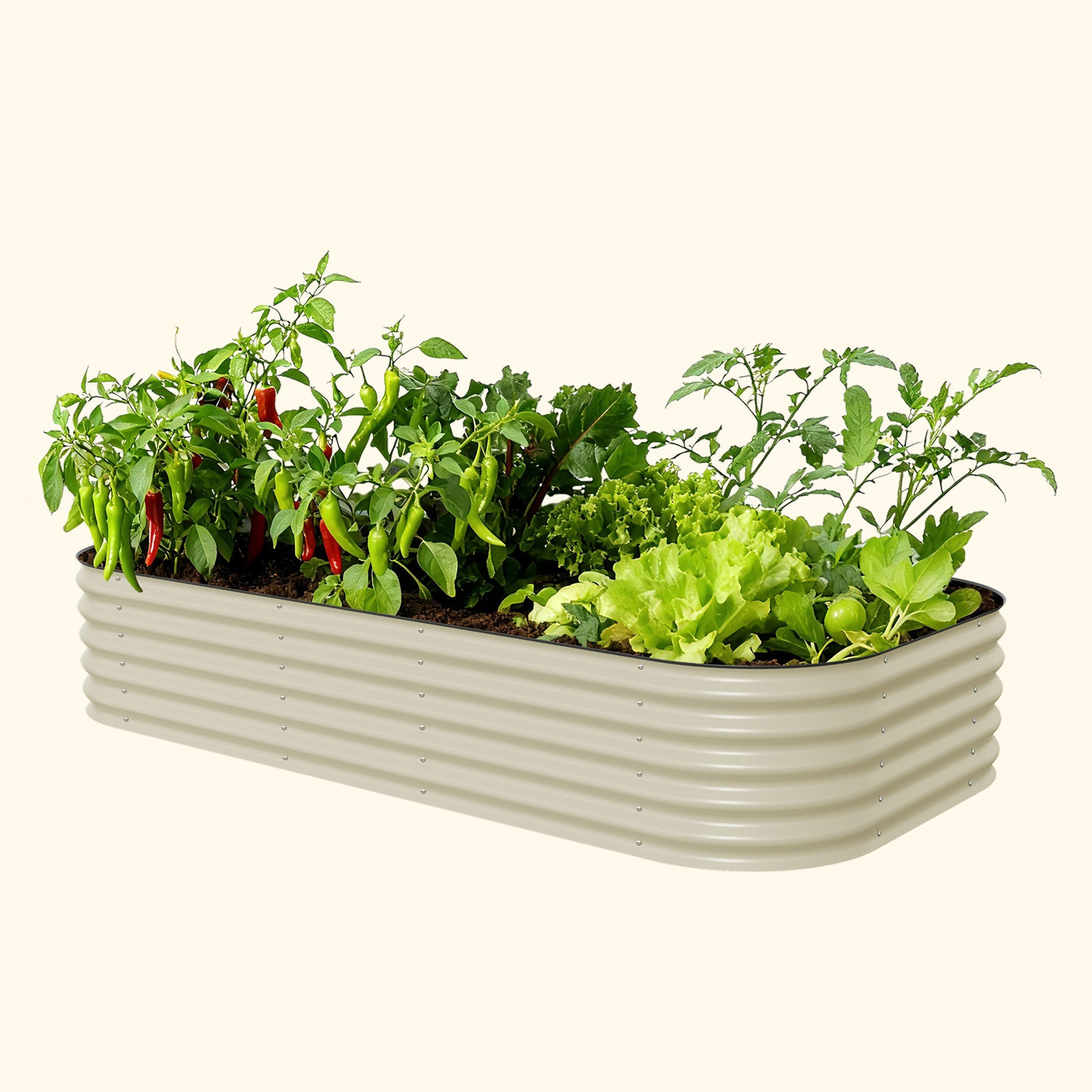 Kit de cama de jardín elevada modular de metal Jumbo 10 en 1 de 17" de altura