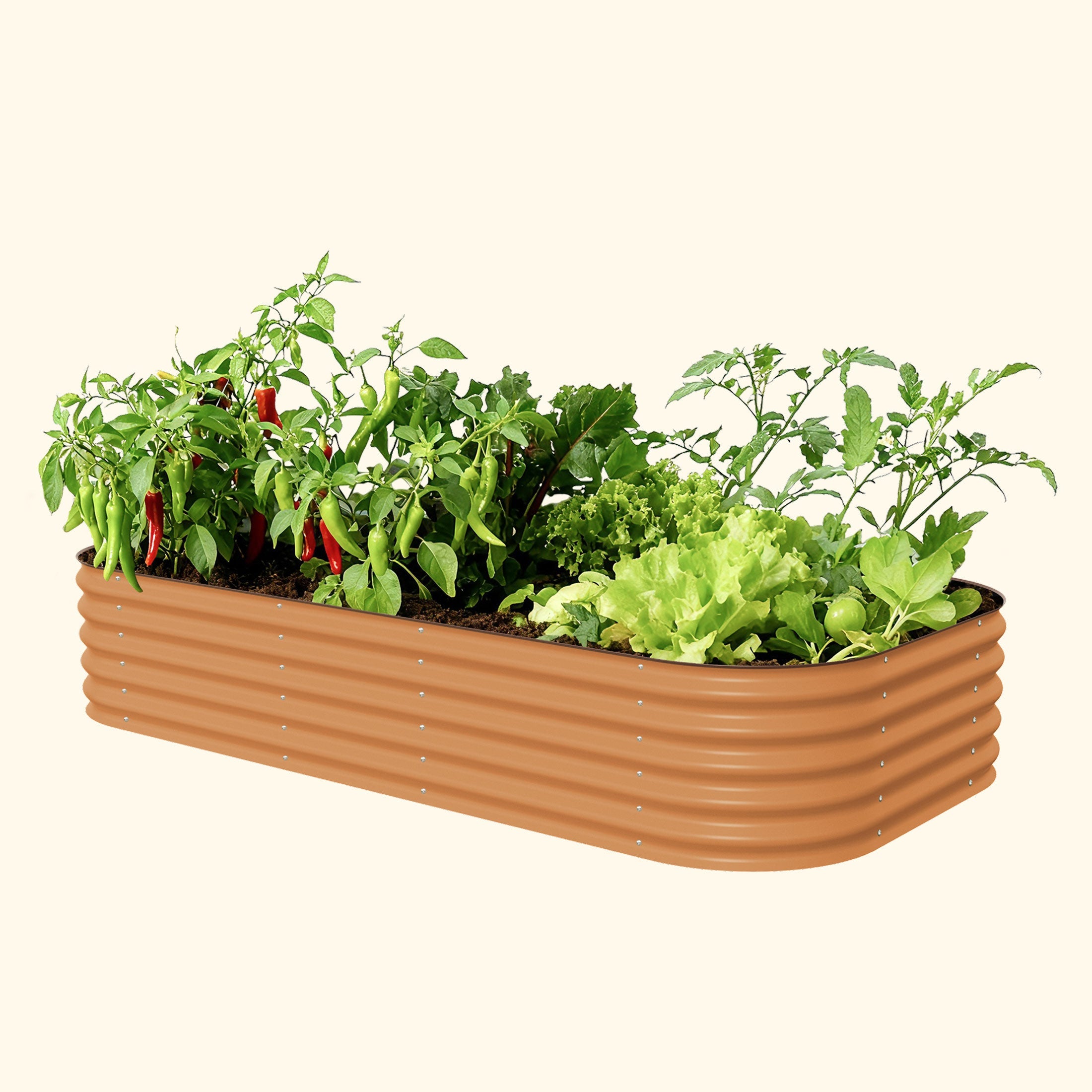 Kit de cama de jardín elevada modular de metal Jumbo 10 en 1 de 17" de altura