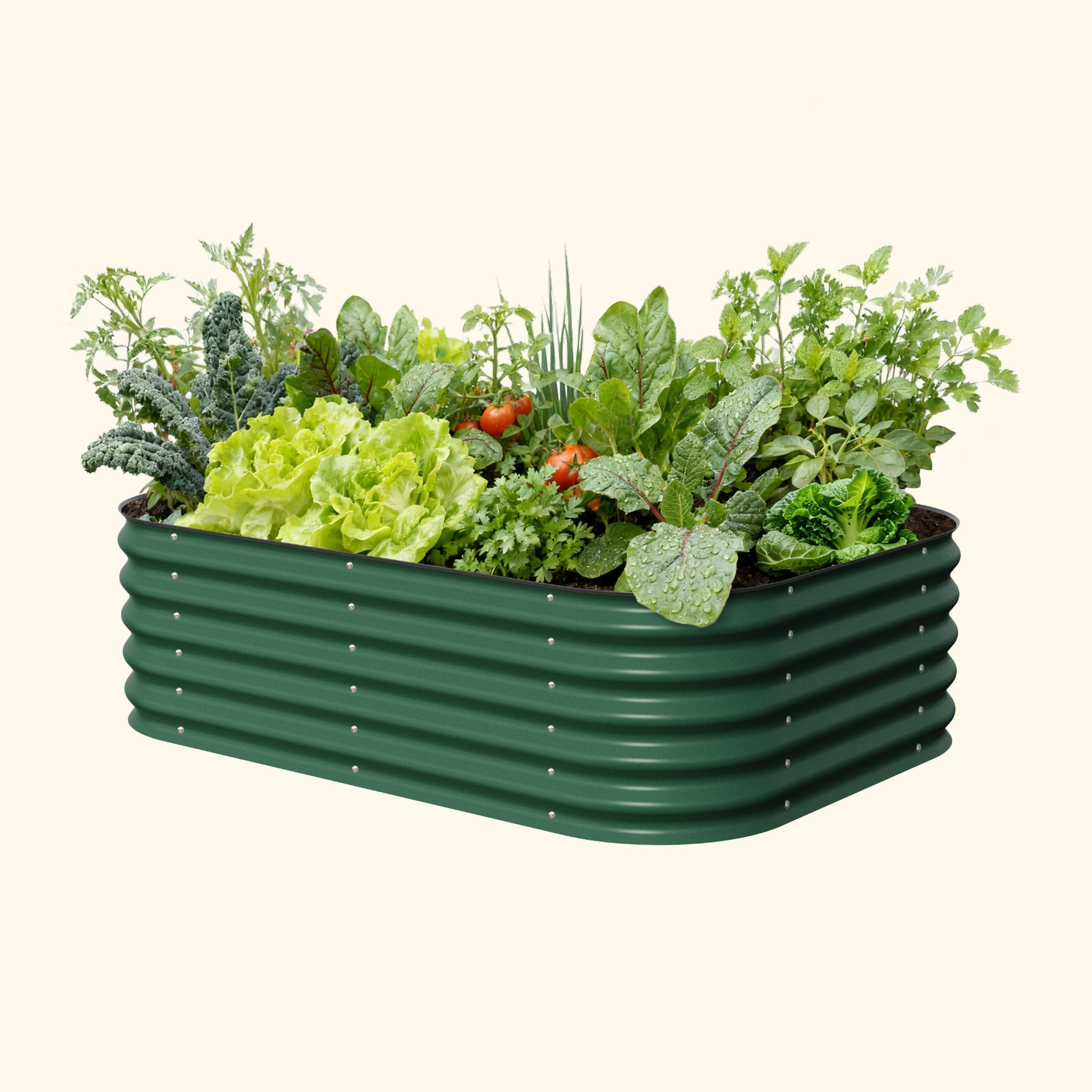 Kit de jardinera metálica modular elevada de 6 en 1 de 43 cm de altura