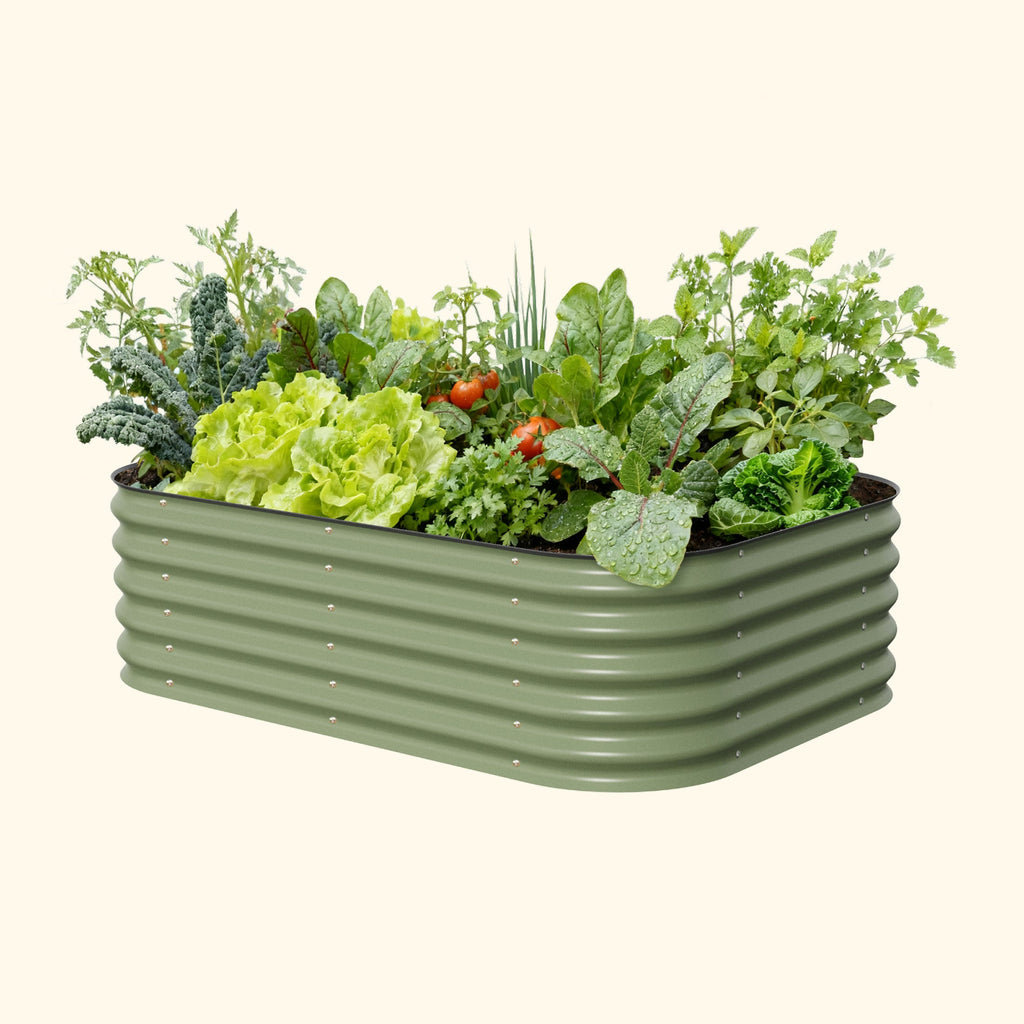 Kit de jardinera metálica modular elevada de 6 en 1 de 43 cm de altura