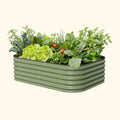 Kit de jardinera metálica modular elevada de 6 en 1 de 43 cm de altura