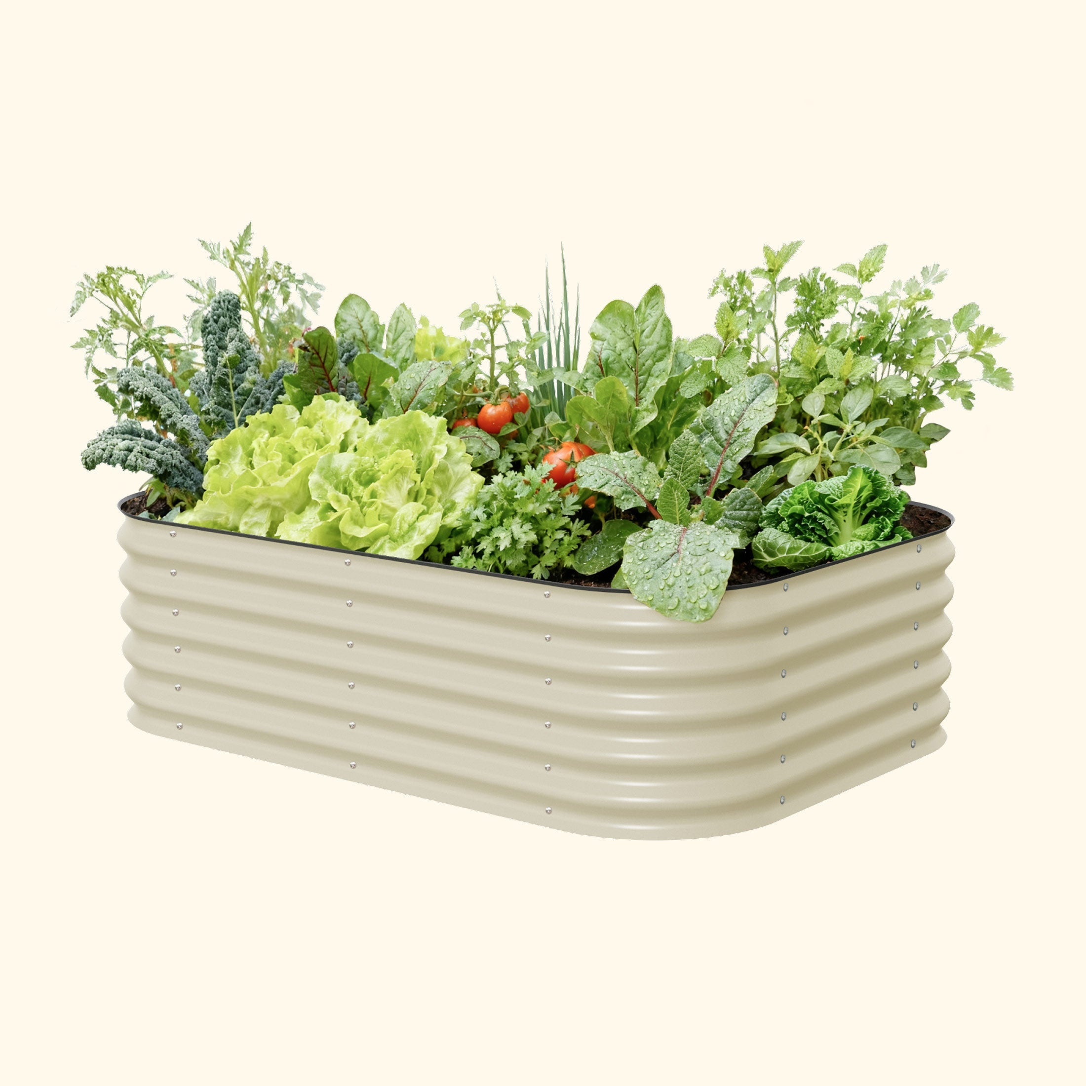 Kit de jardinera metálica modular elevada de 6 en 1 de 43 cm de altura
