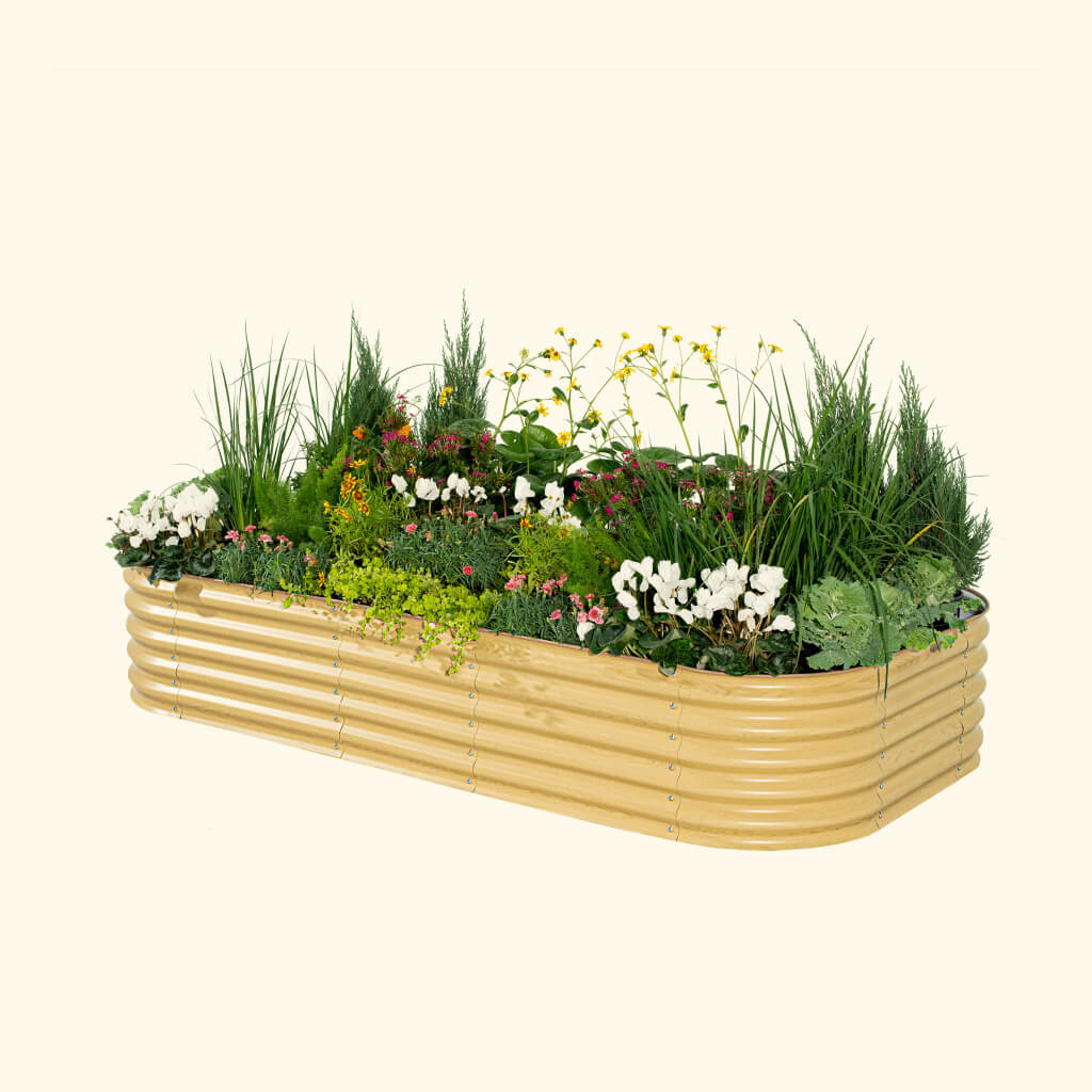 Kit de cama de jardín elevada modular de metal Jumbo 10 en 1 de 17" de altura