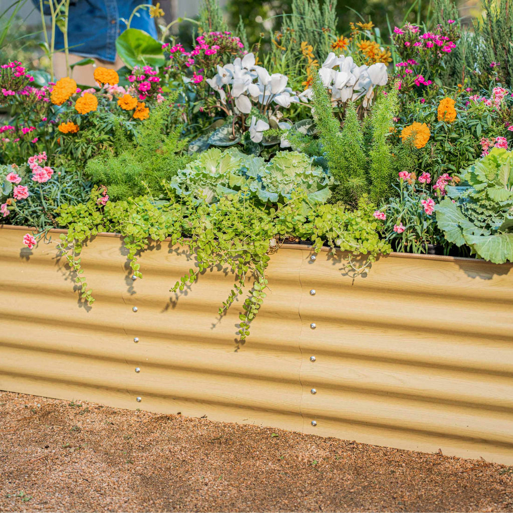 Kit de jardinera metálica modular elevada de 6 en 1 de 43 cm de altura