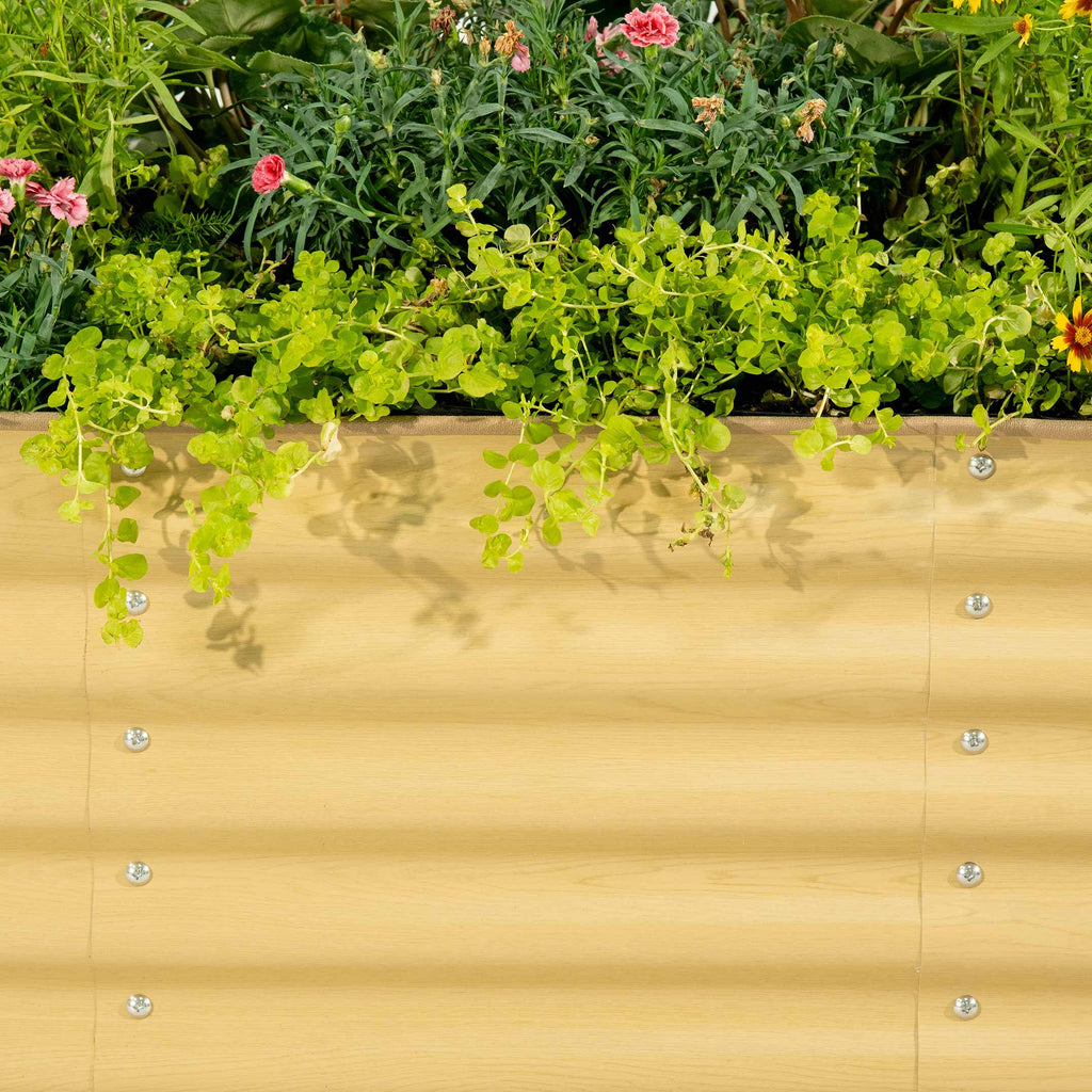 Kit de jardinera metálica modular elevada de 6 en 1 de 43 cm de altura
