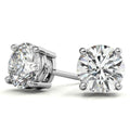0.50 CTW Lab Grown Diamond Studs Earrings - G/VS Clarity in 14k Gold Over Sterling