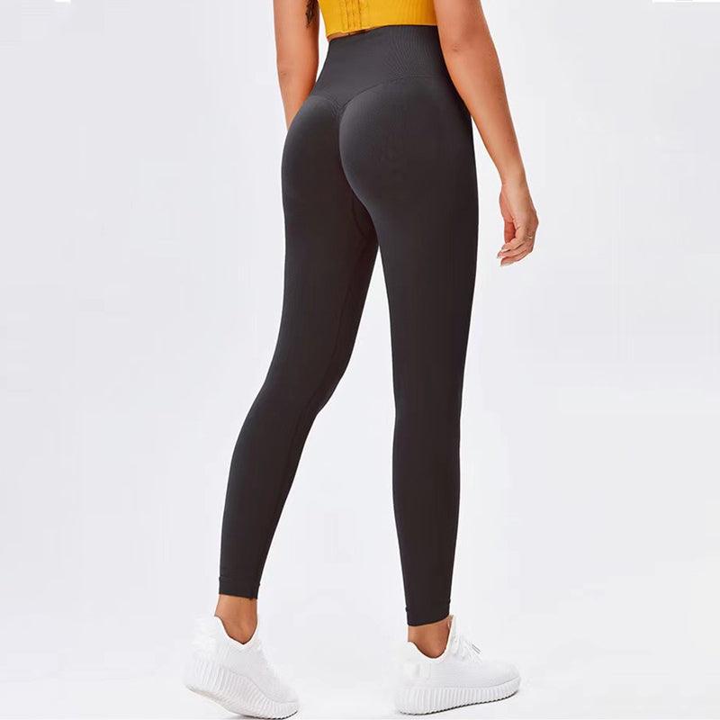 Leggings sin costuras para mujer, de cintura alta, elásticos, push up, para levantar, sin costuras, para entrenamiento, yoga, fitness, sólidos, ajustados, pantalones deportivos, elegantes, suaves, para mujer