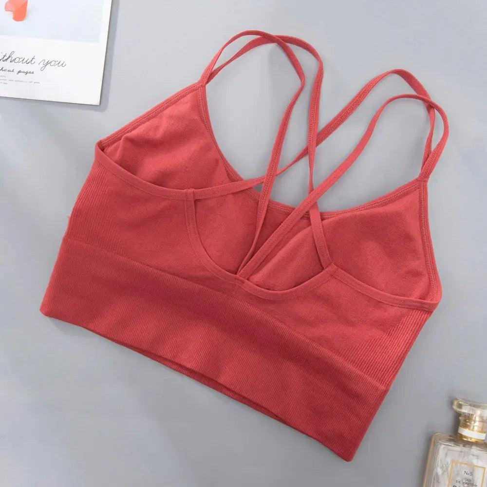 Sujetador deportivo para mujer, sexy, transpirable, top deportivo, sujetador de yoga, top push up, ropa interior deportiva de gimnasio para mujer, sujetador sin costuras para mujer