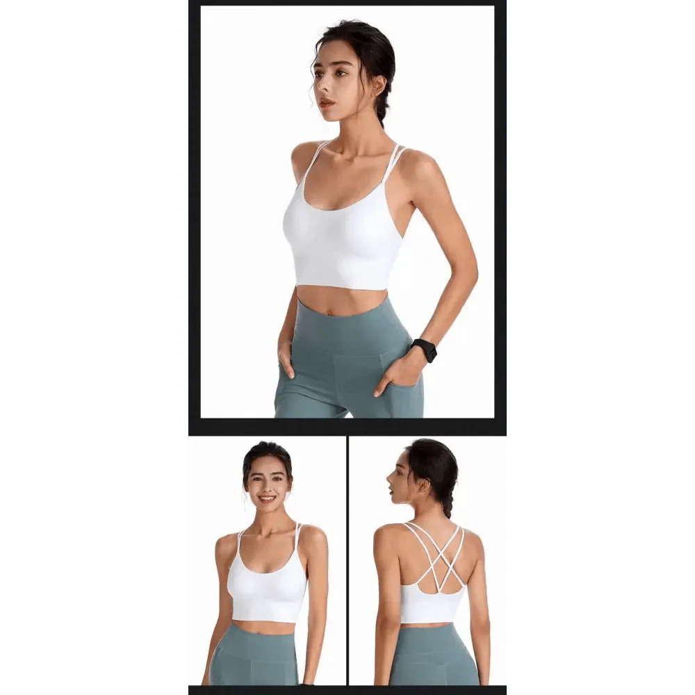 Sujetador deportivo para mujer, sexy, transpirable, top deportivo, sujetador de yoga, top push up, ropa interior deportiva de gimnasio para mujer, sujetador sin costuras para mujer
