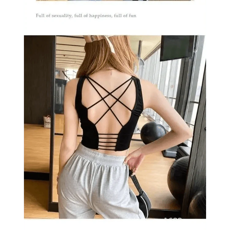 Sujetador deportivo para mujer, sexy, transpirable, top deportivo, sujetador de yoga, top push up, ropa interior deportiva de gimnasio para mujer, sujetador sin costuras para mujer