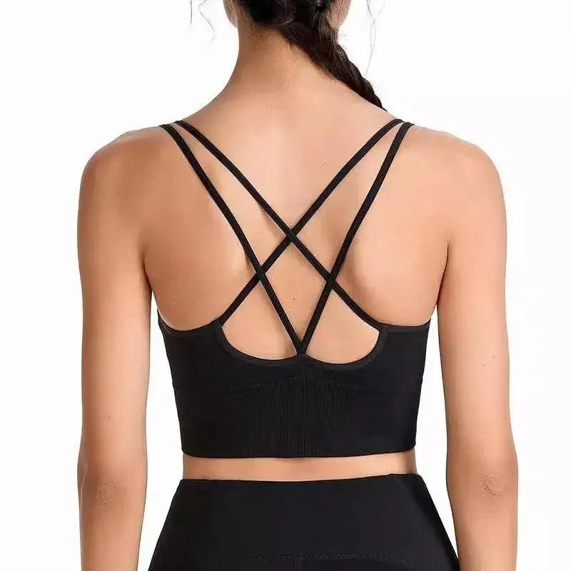 Sujetador deportivo para mujer, sexy, transpirable, top deportivo, sujetador de yoga, top push up, ropa interior deportiva de gimnasio para mujer, sujetador sin costuras para mujer