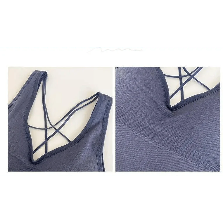 Sujetador deportivo para mujer, sexy, transpirable, top deportivo, sujetador de yoga, top push up, ropa interior deportiva de gimnasio para mujer, sujetador sin costuras para mujer