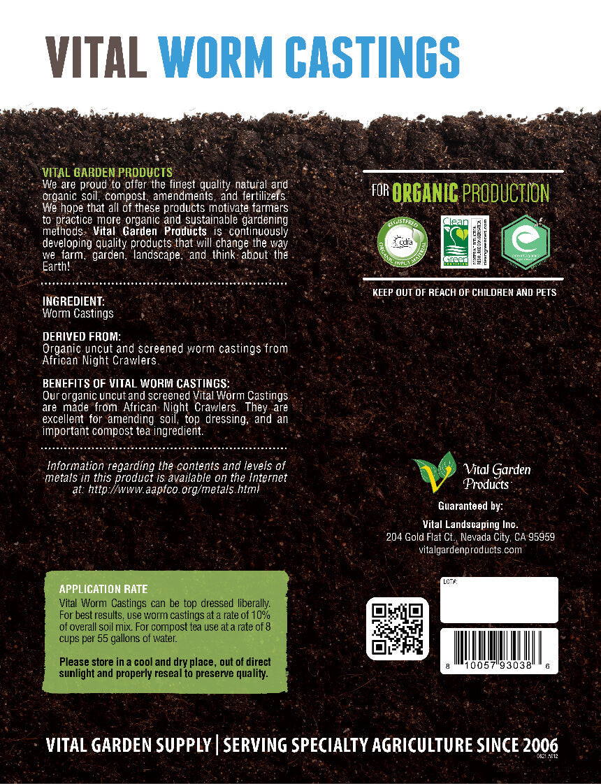 Vital Worm - Pure Earthworm Castings