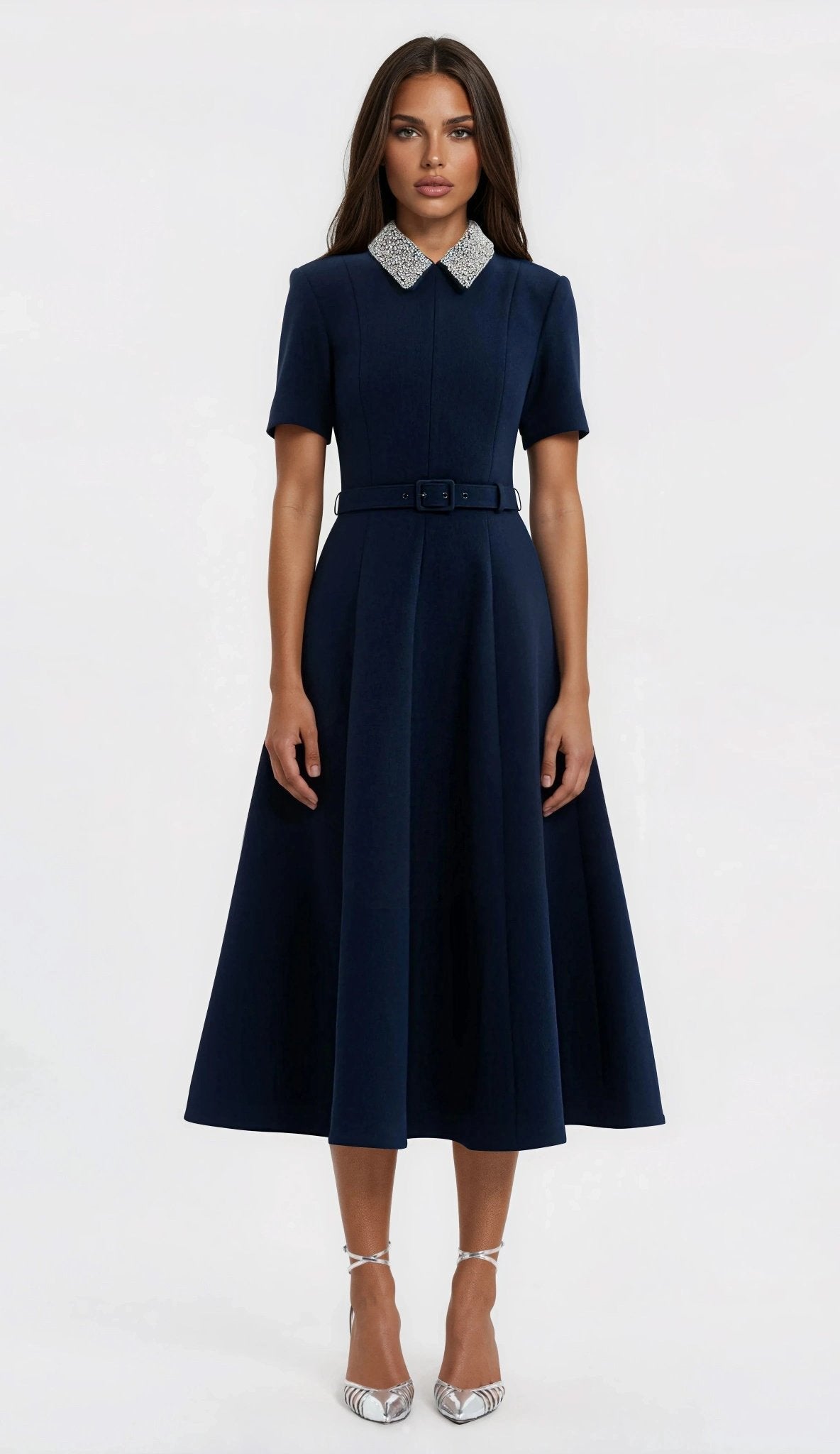 Xena S/S Midi – Navy Blue