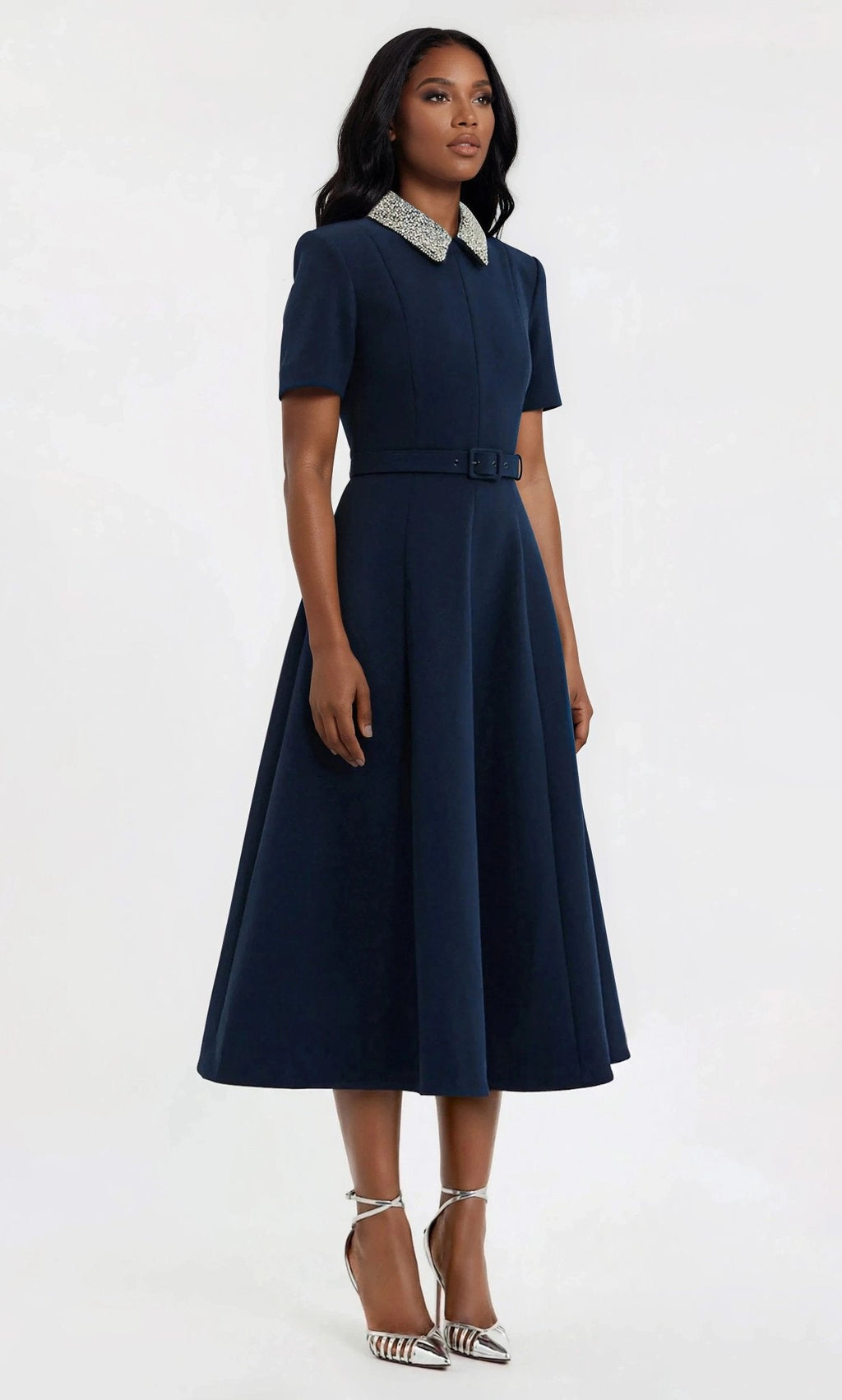 Xena S/S Midi – Navy Blue