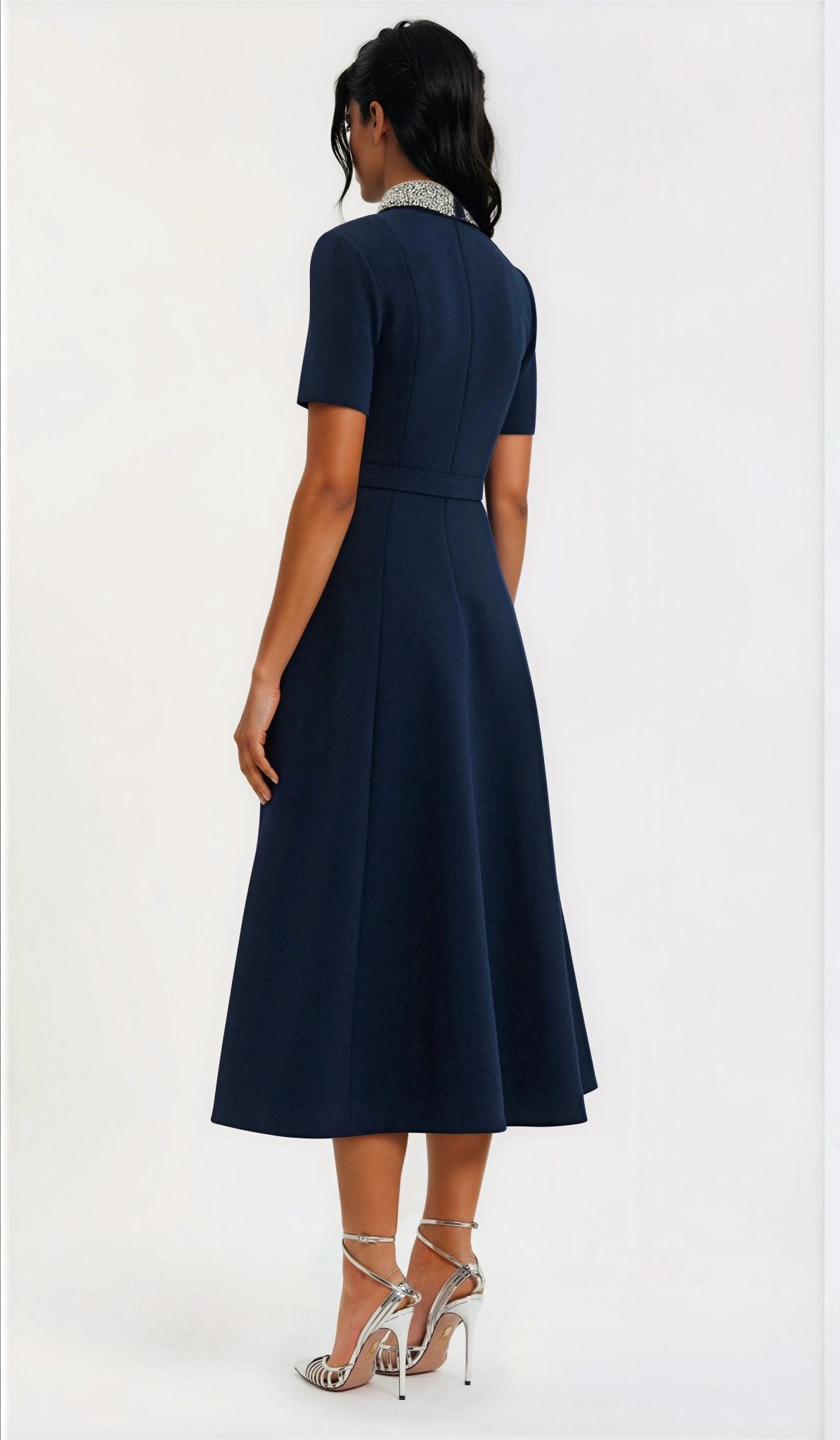 Xena S/S Midi – Navy Blue