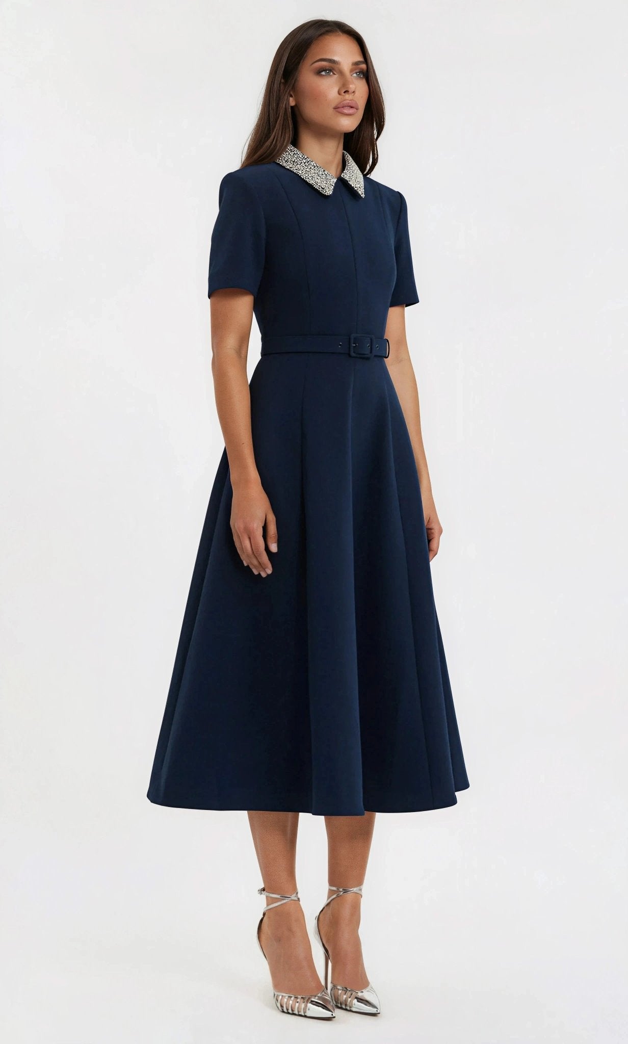 Xena S/S Midi – Navy Blue